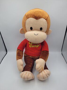 KellyToy Curious George 20in Plush Monkey Red Shirt
